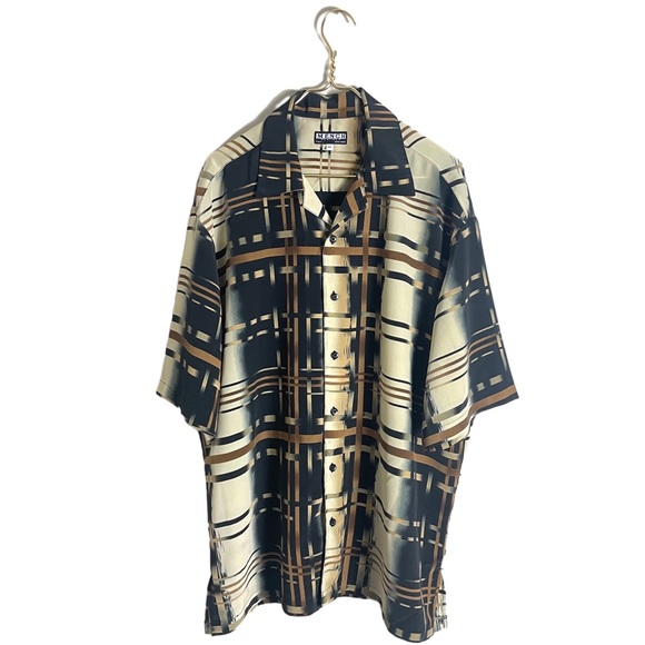 mench Other - Mench • Men’s Brown/Black Short-sleeved Button-down Shirt.